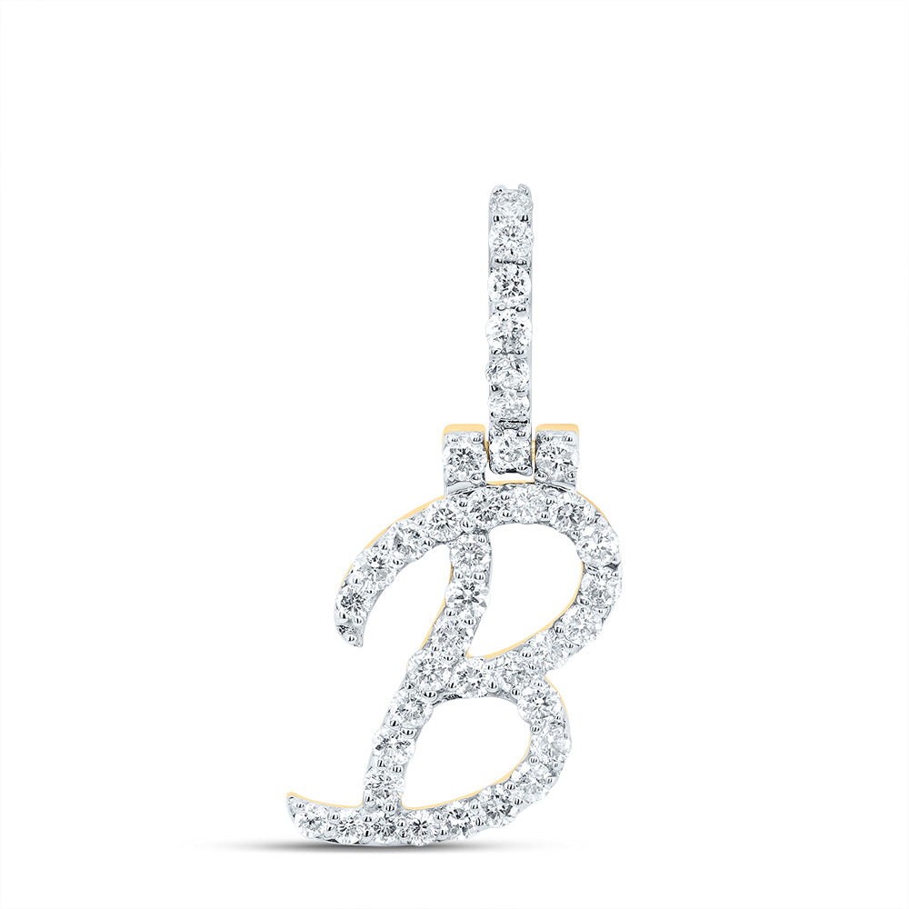 10kt Yellow Gold Diamond Fashion Initial Pendant