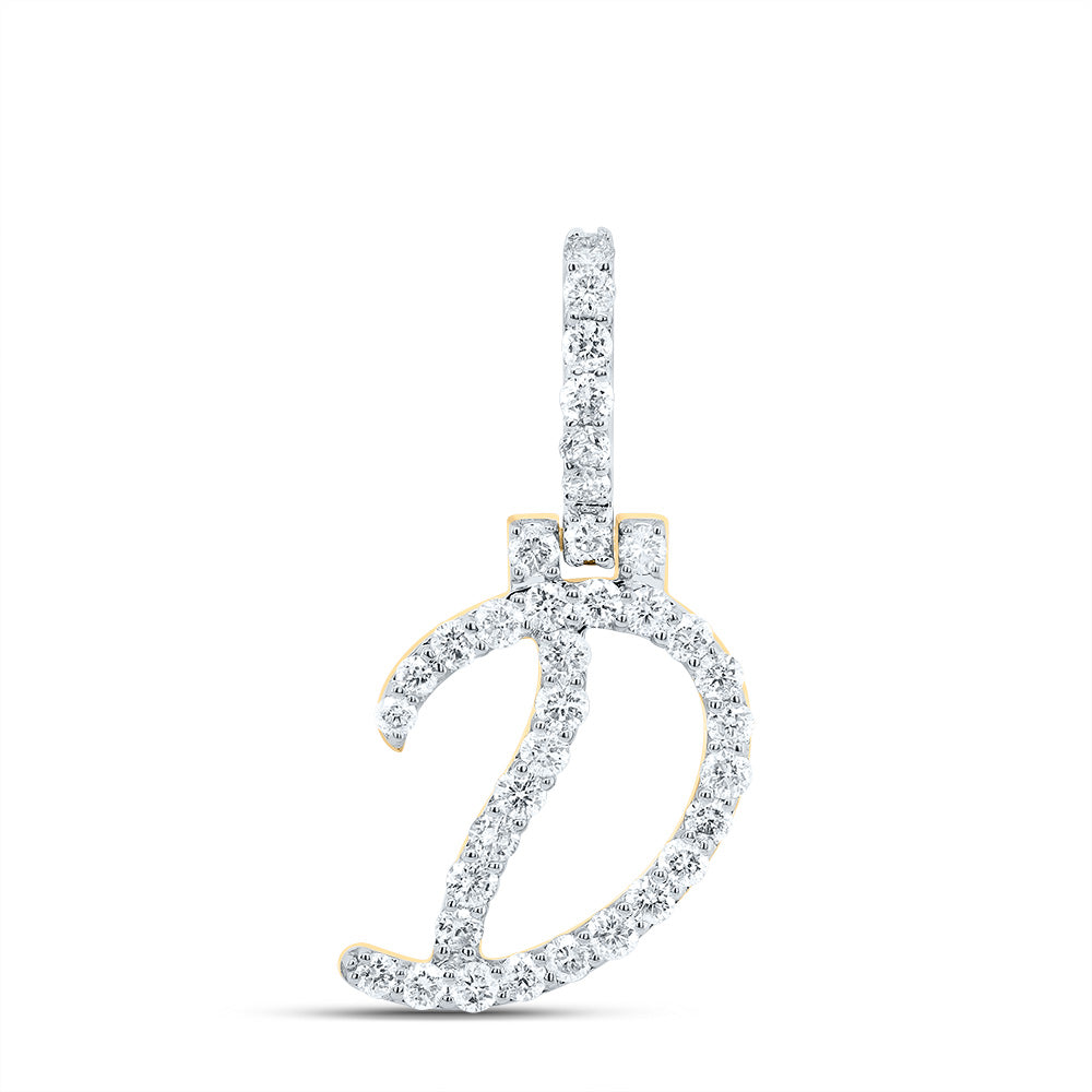 10kt Yellow Gold Diamond Fashion Initial Pendant