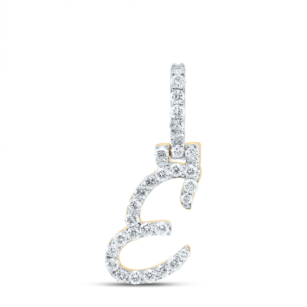 10kt Yellow Gold Diamond Fashion Initial Pendant