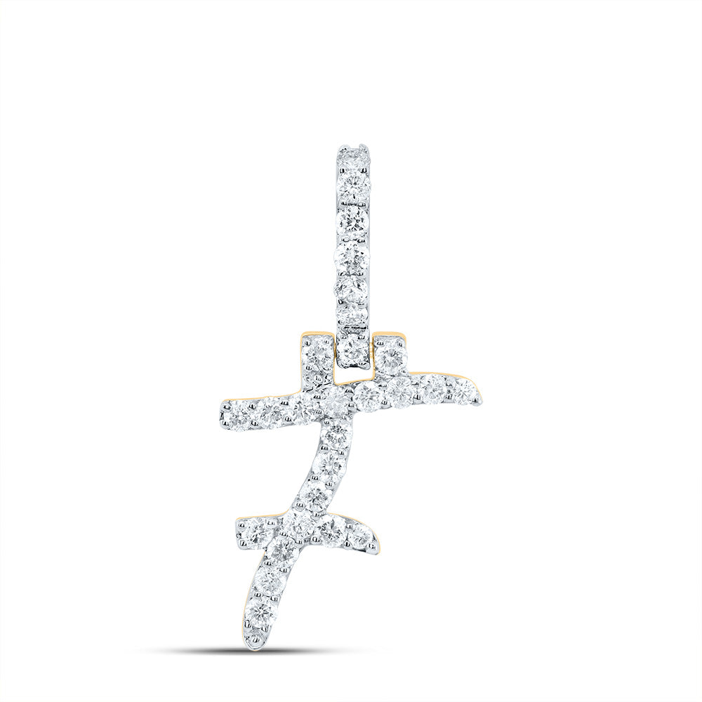 10kt Yellow Gold Diamond Fashion Initial Pendant