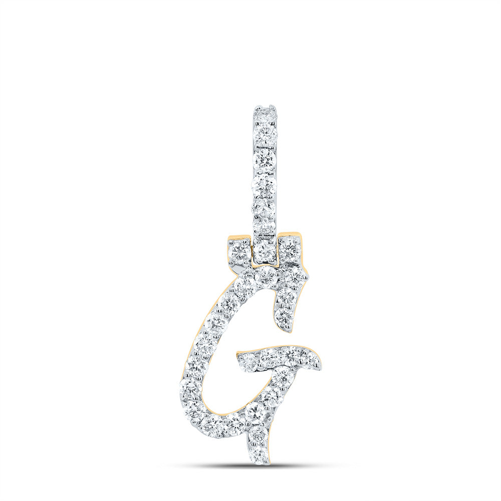 10kt Yellow Gold Diamond Fashion Initial Pendant