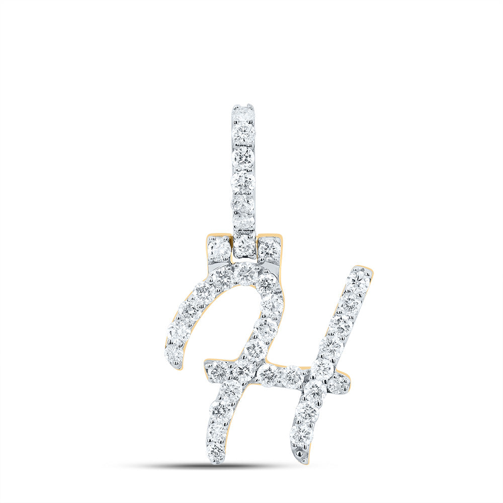 10kt Yellow Gold Diamond Fashion Initial Pendant