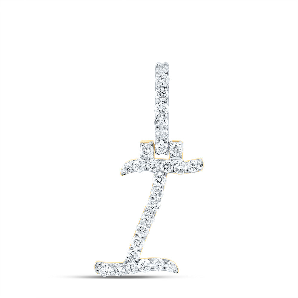 10kt Yellow Gold Diamond Fashion Initial Pendant
