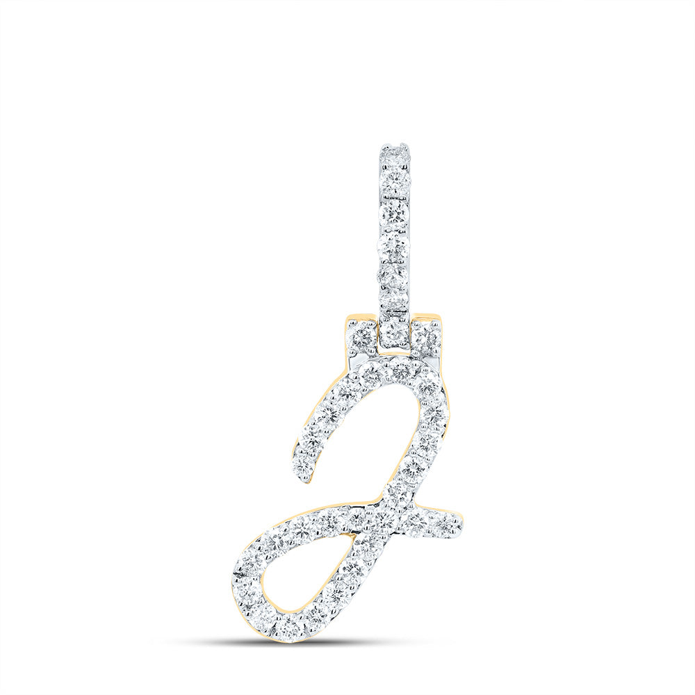 10kt Yellow Gold Diamond Fashion Initial Pendant