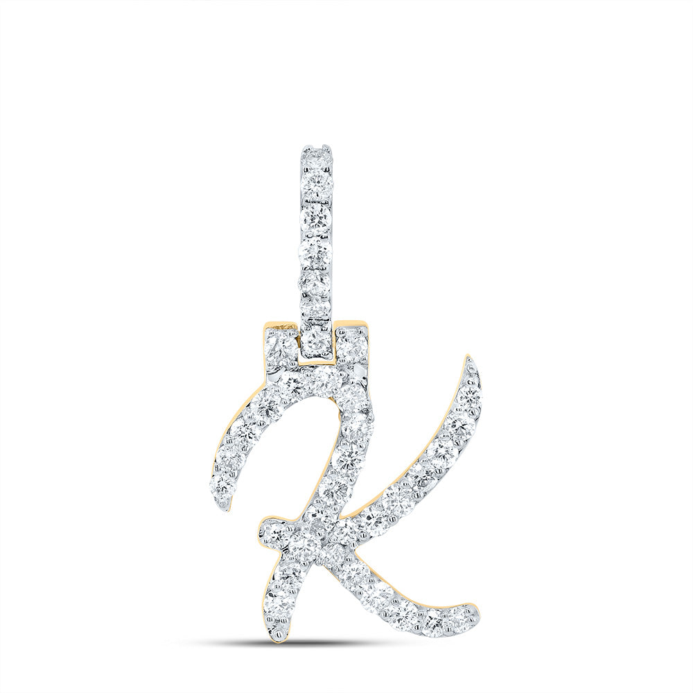 10kt Yellow Gold Diamond Fashion Initial Pendant