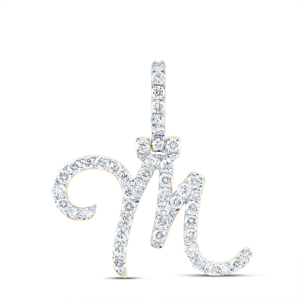 10kt Yellow Gold Diamond Fashion Initial Pendant