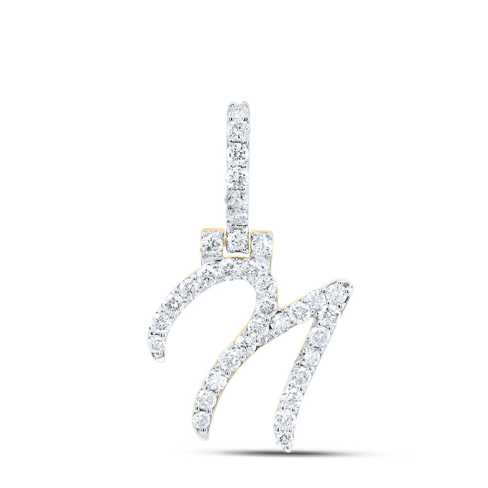 10kt Yellow Gold Diamond Fashion Initial Pendant