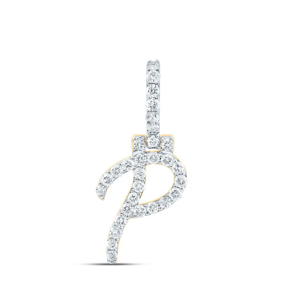 10kt Yellow Gold Diamond Fashion Initial Pendant