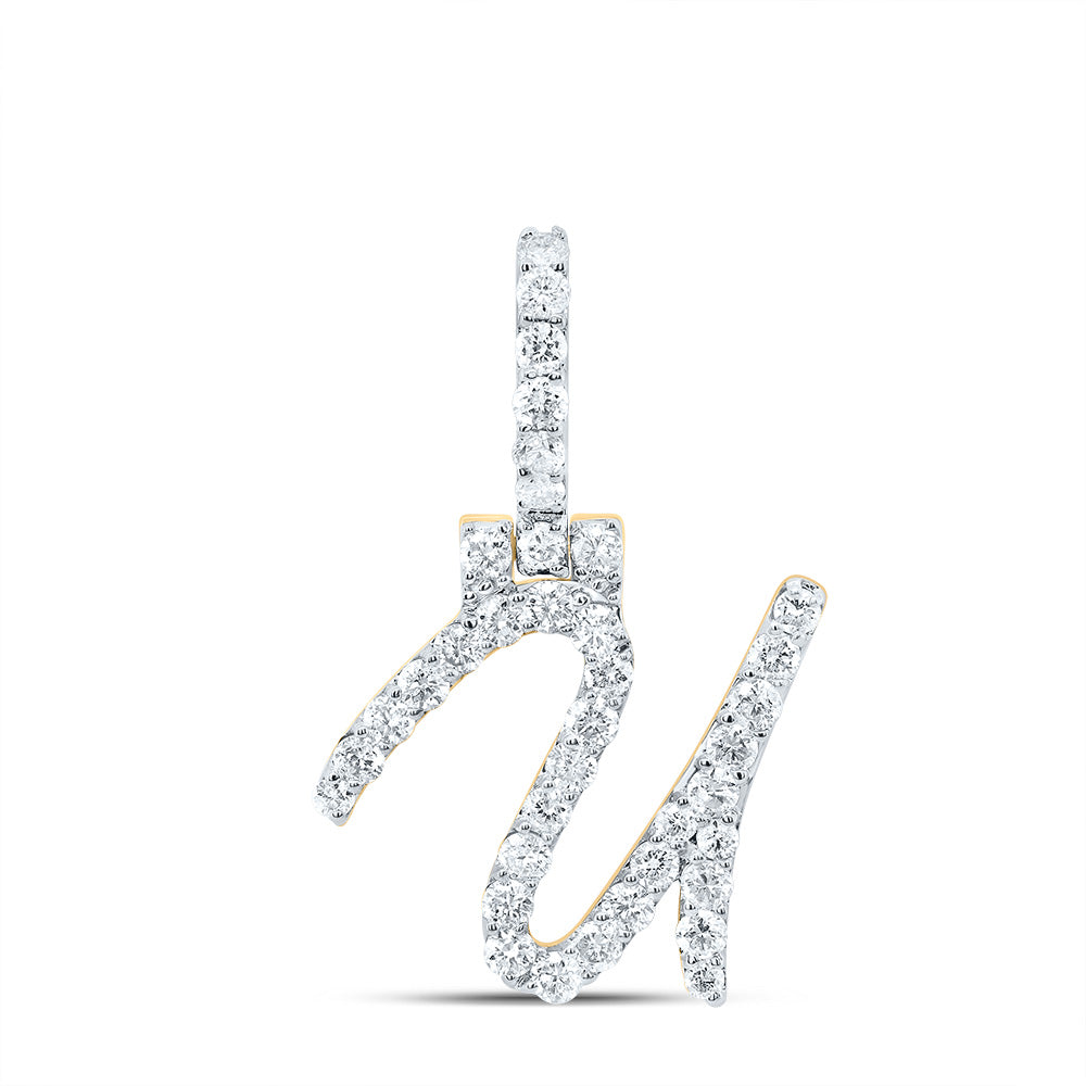 10kt Yellow Gold Diamond Fashion Initial Pendant
