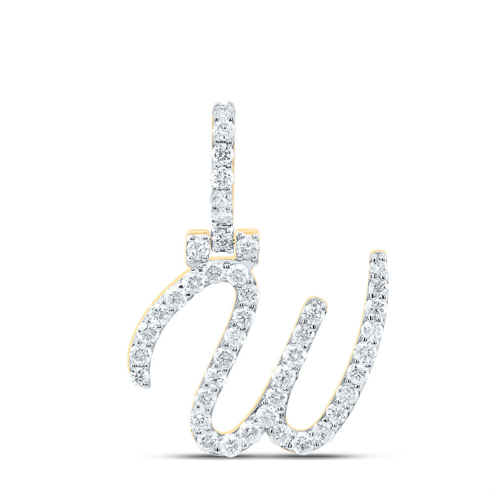 10kt Yellow Gold Diamond Fashion Initial Pendant