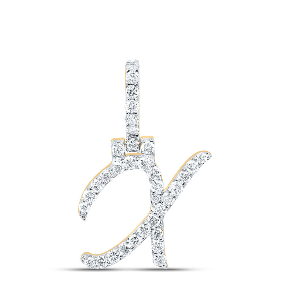 10kt Yellow Gold Diamond Fashion Initial Pendant
