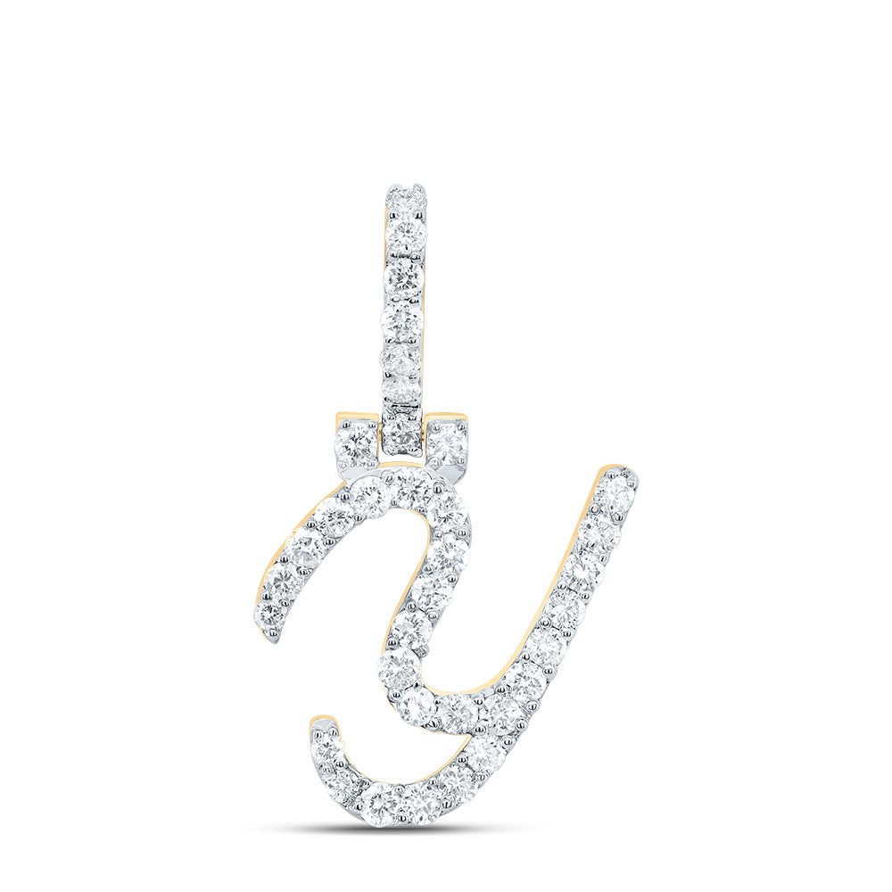 10kt Yellow Gold Diamond Fashion Initial Pendant