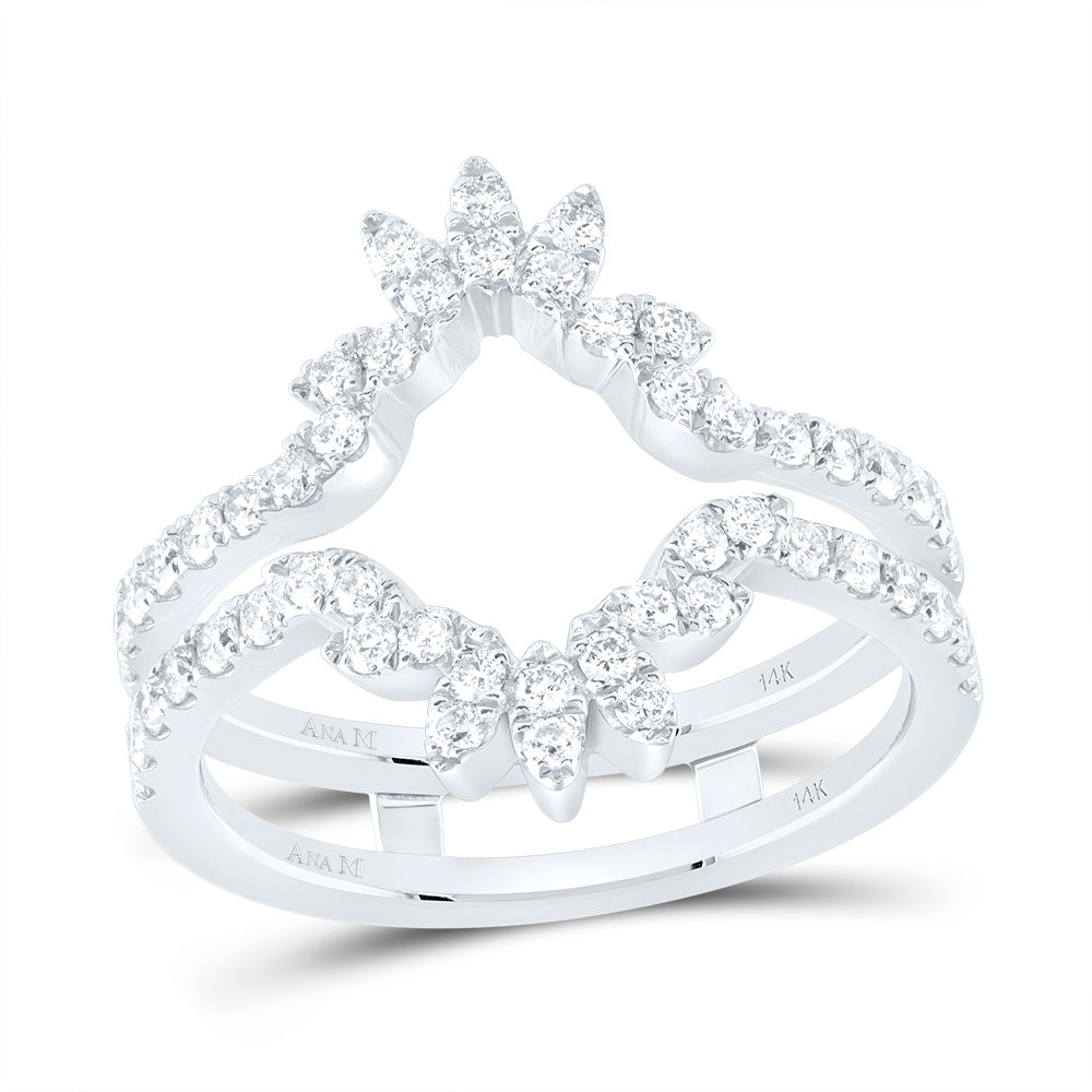 14kt White Gold 3/4 Cttw Diamond Ana M Cnc Wedding Engagement Anniversary Enhancer Ring, Women Size: 5-9