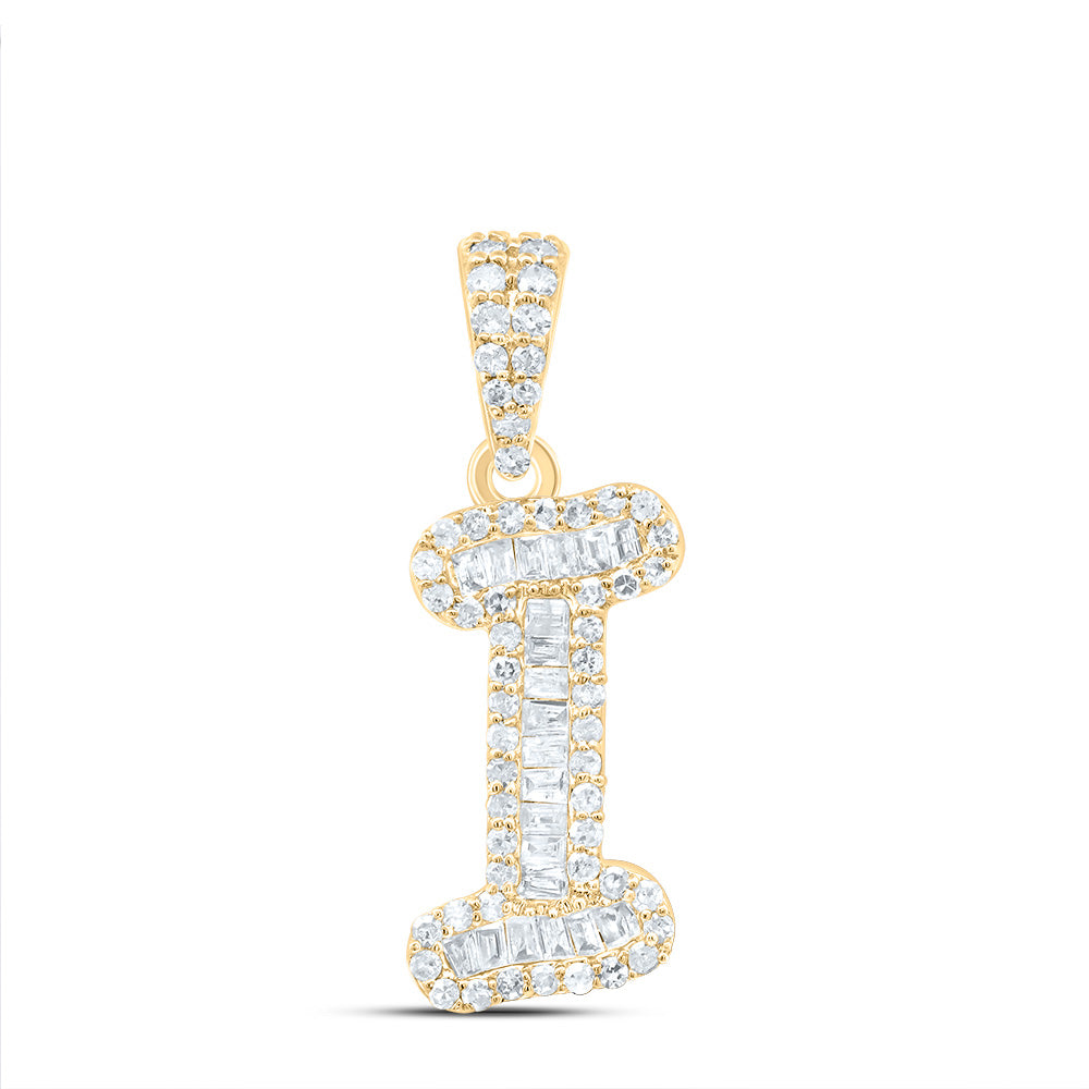 10kt Yellow Gold Diamond Initial Pendant
