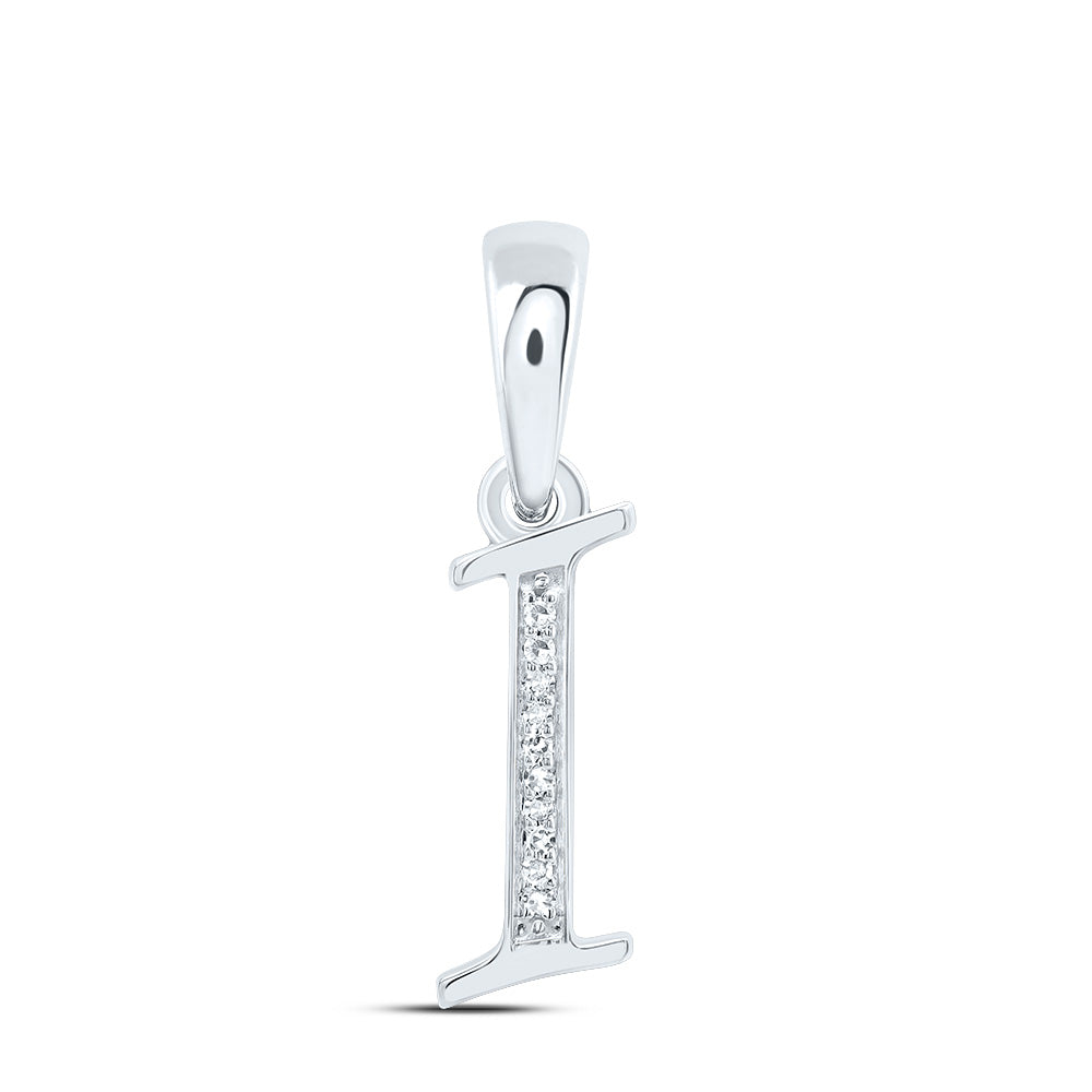 10kt Yellow Or White Gold Diamond Initial Pendant