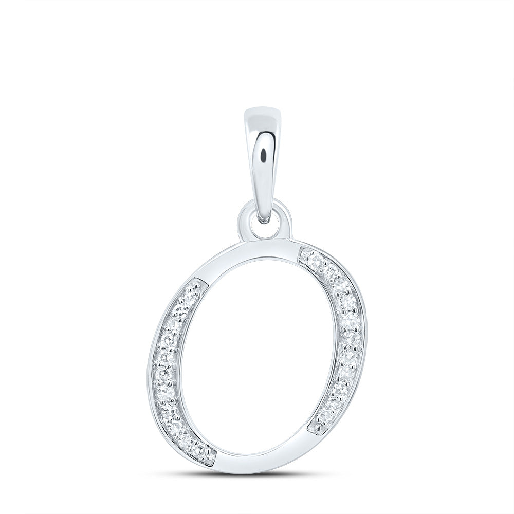 10kt Yellow Or White Gold Diamond Initial Pendant