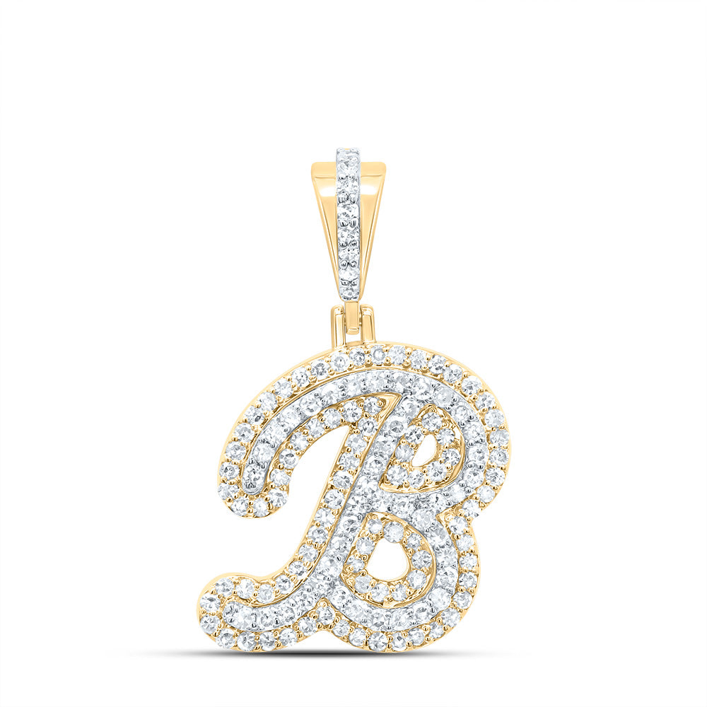 10kt Yellow Gold Diamond Fashion Initial Pendant