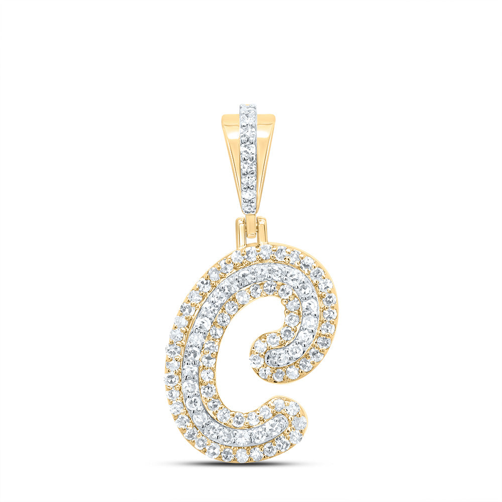 10kt Yellow Gold Diamond Fashion Initial Pendant