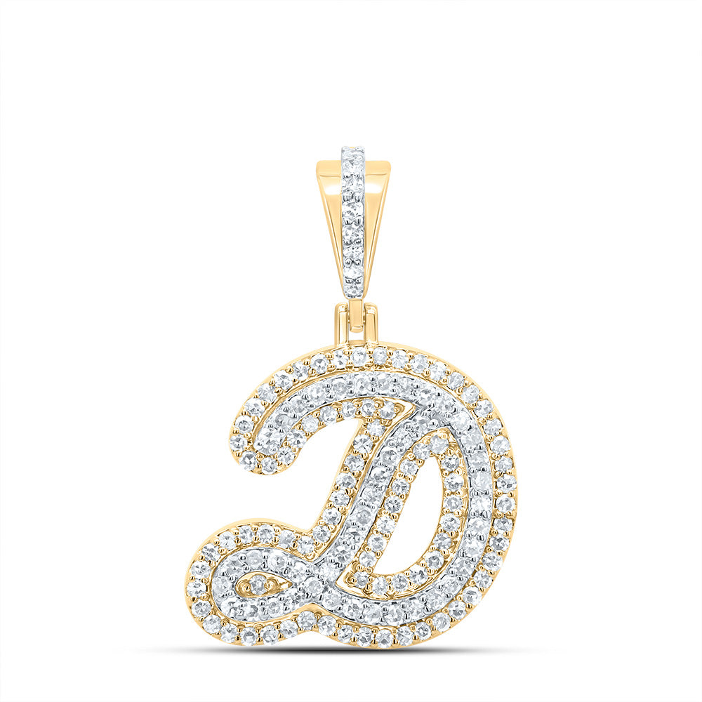 10kt Yellow Gold Diamond Fashion Initial Pendant