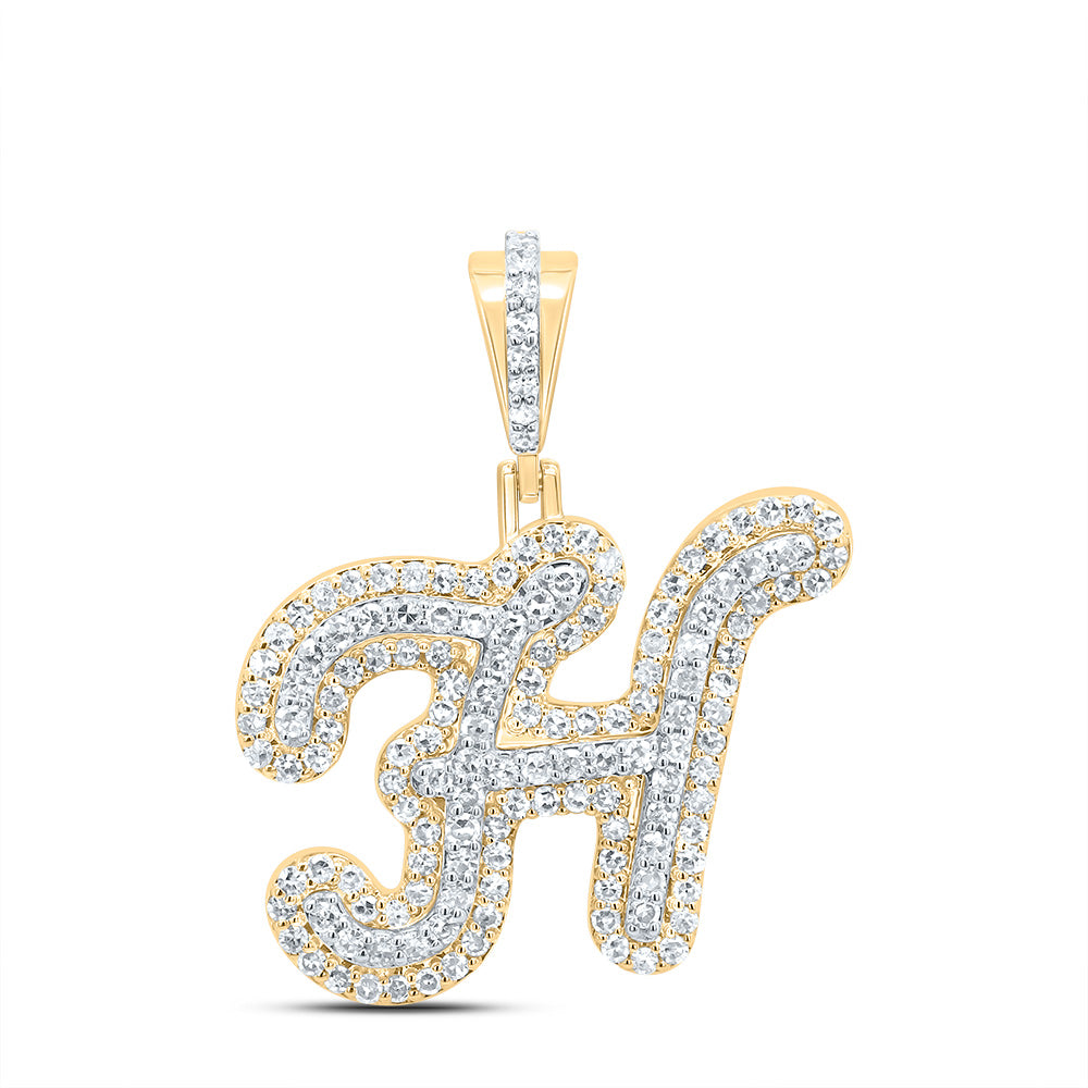 10kt Yellow Gold Diamond Fashion Initial Pendant