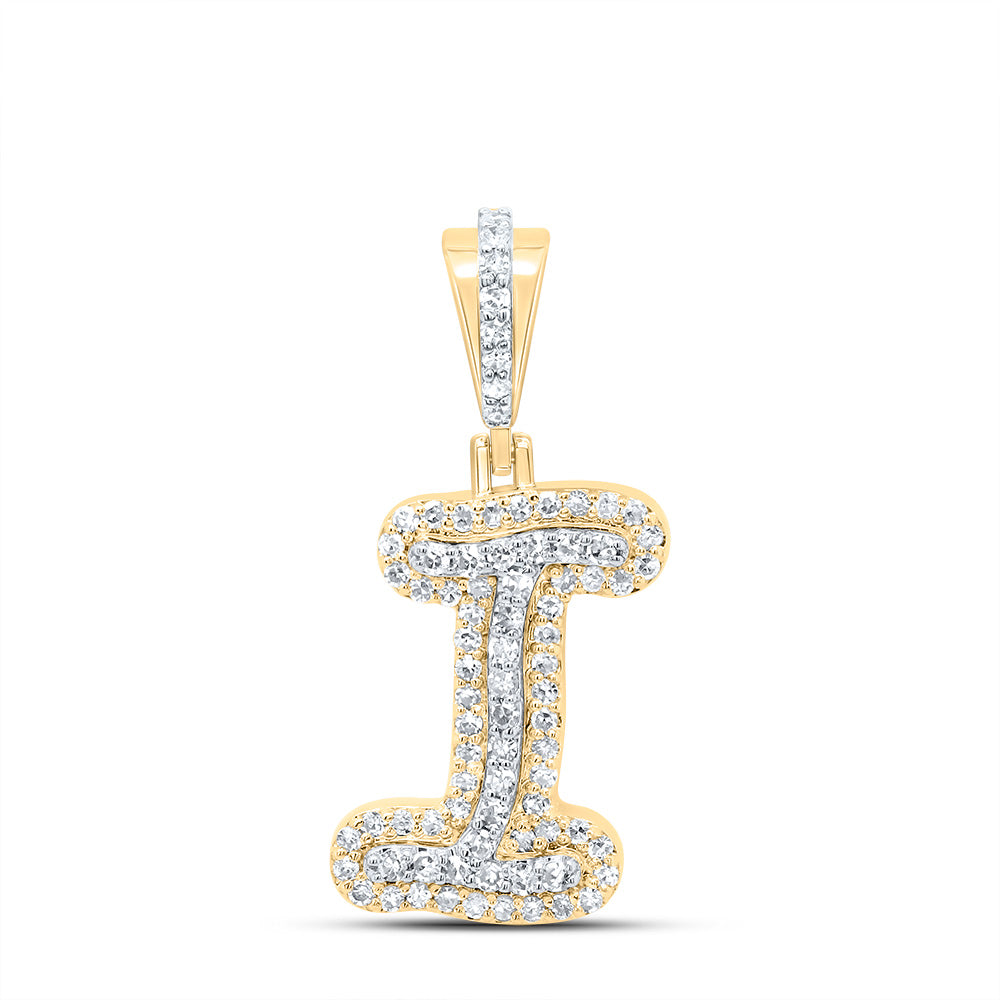 10kt Yellow Gold Diamond Fashion Initial Pendant