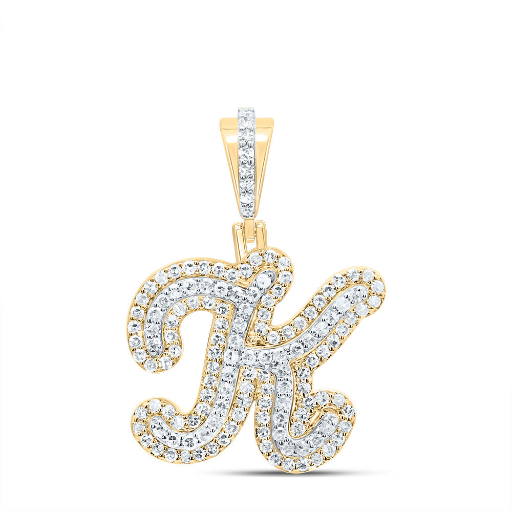 10kt Yellow Gold Diamond Fashion Initial Pendant