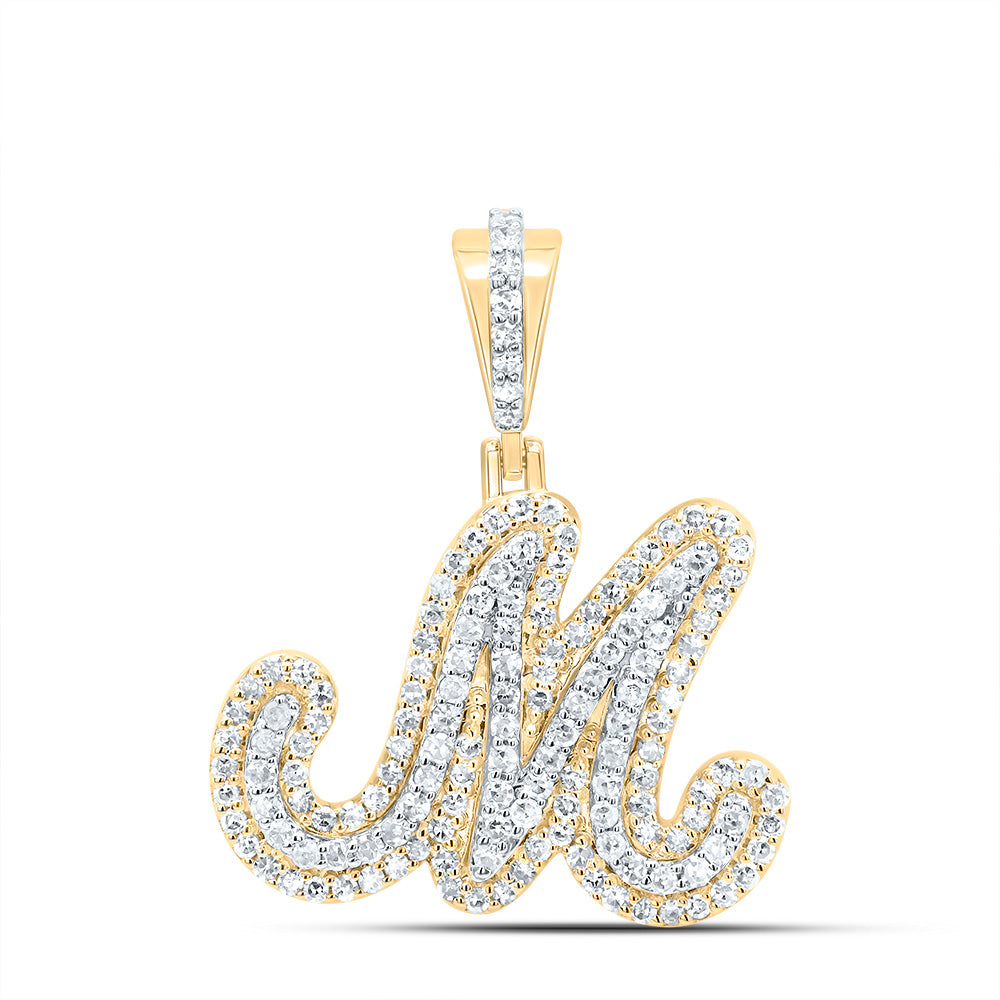 10kt Yellow Gold Diamond Fashion Initial Pendant