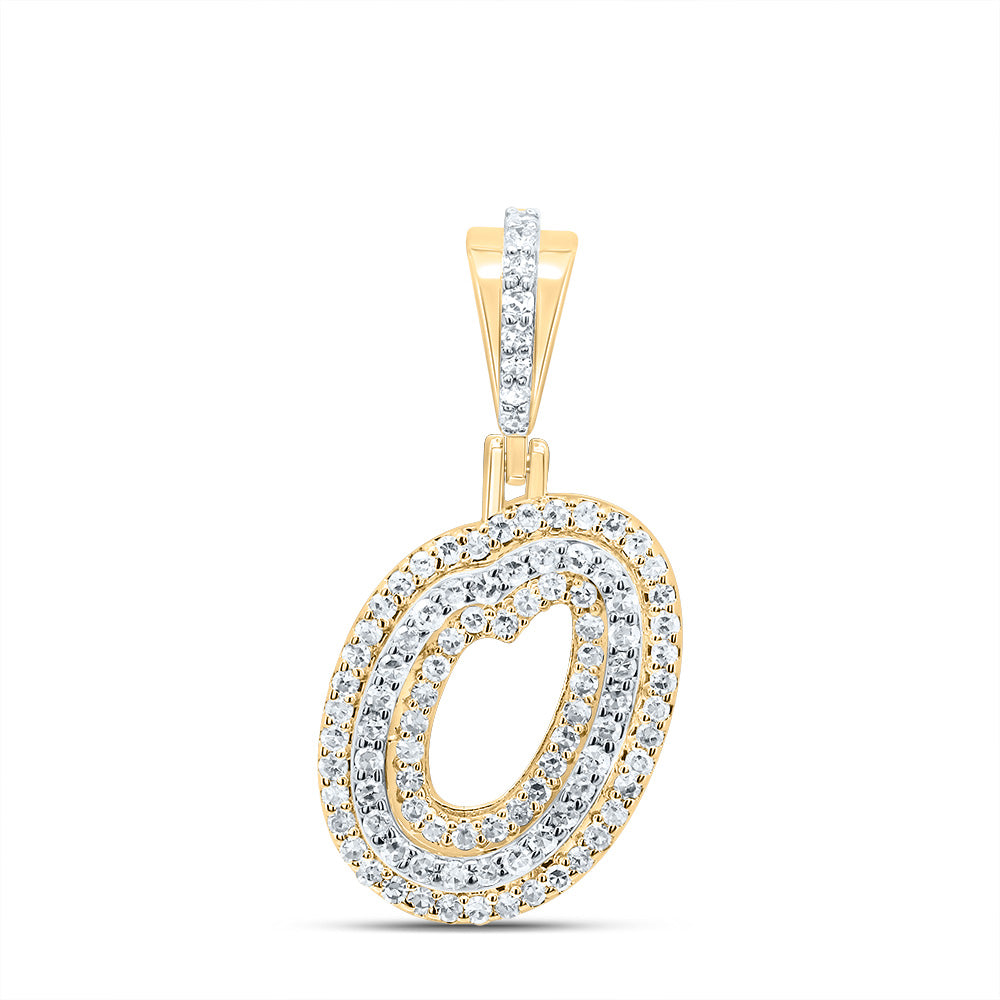 10kt Yellow Gold Diamond Fashion Initial Pendant