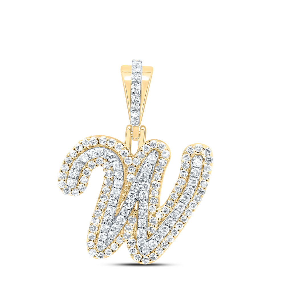 10kt Yellow Gold Diamond Fashion Initial Pendant