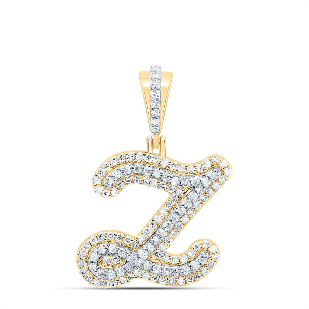 10kt Yellow Gold Diamond Fashion Initial Pendant