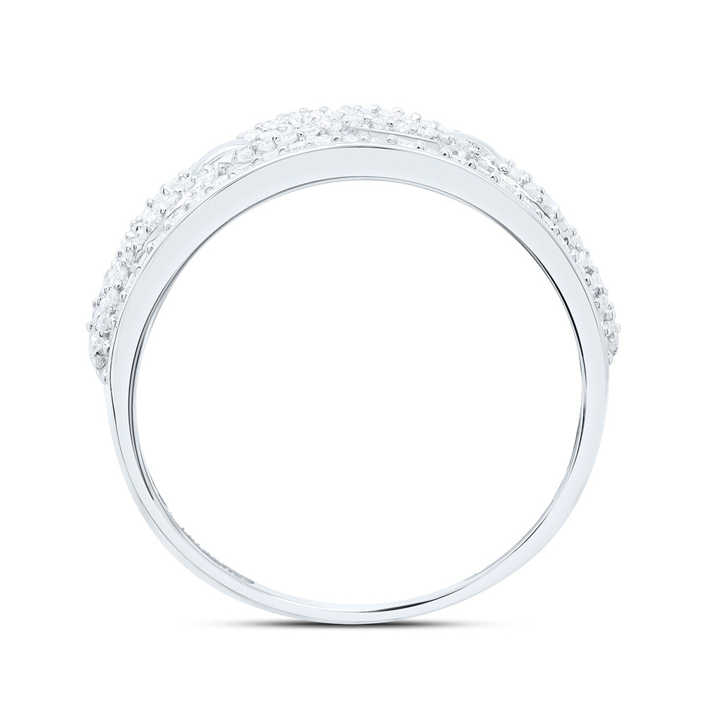 Sterling Silver 1/2 Ct Natural Diamond Gift Ladies Ring