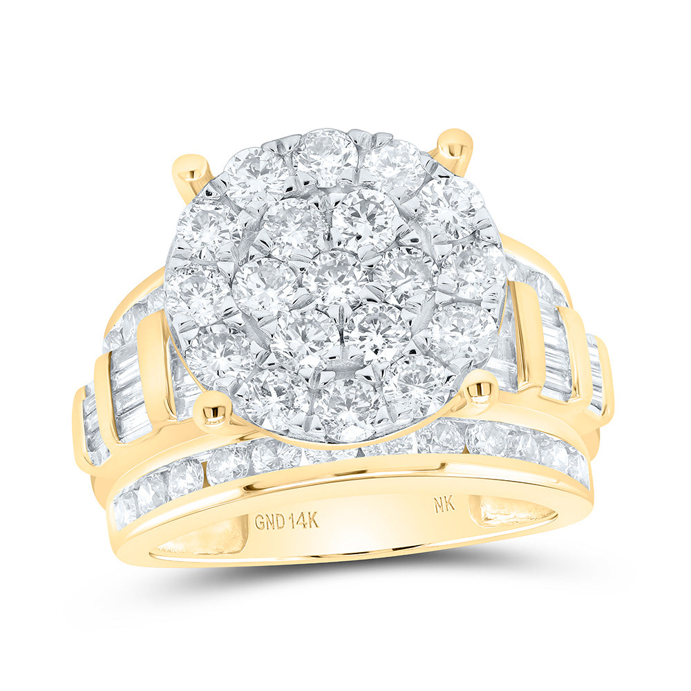 14K Yellow Gold 3Cttw Natural Diamond Fashion Ring