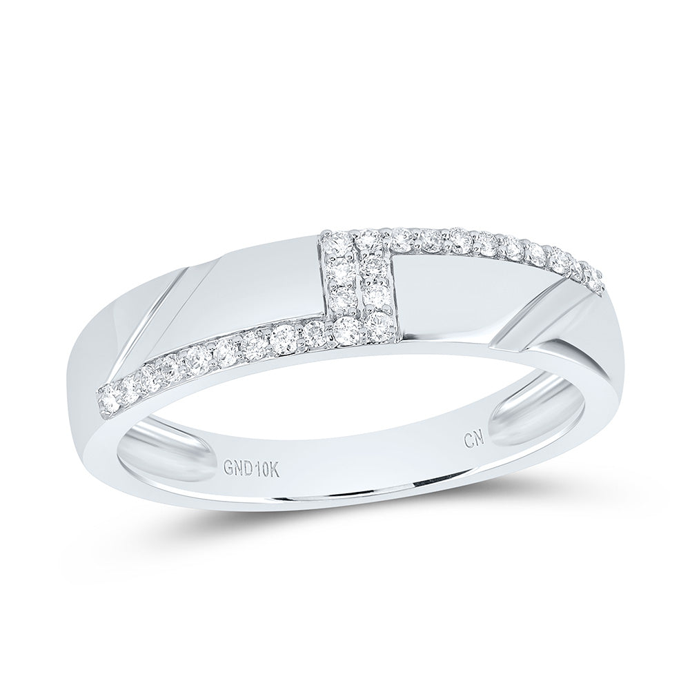 10K Yellow or White Gold 3/4 Ctw Natural Diamond Fashion Emerald Trio Set, Womens Size: 5-9, Mens Size: 8-12