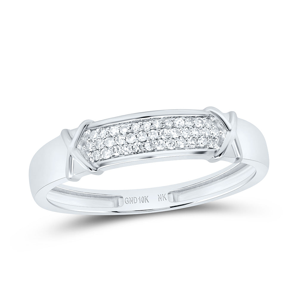 10K Yellow or White Gold 1/2 Ctw Natural Diamond Emerald Trio Set, Womens Size: 5-9, Mens Size: 8-12