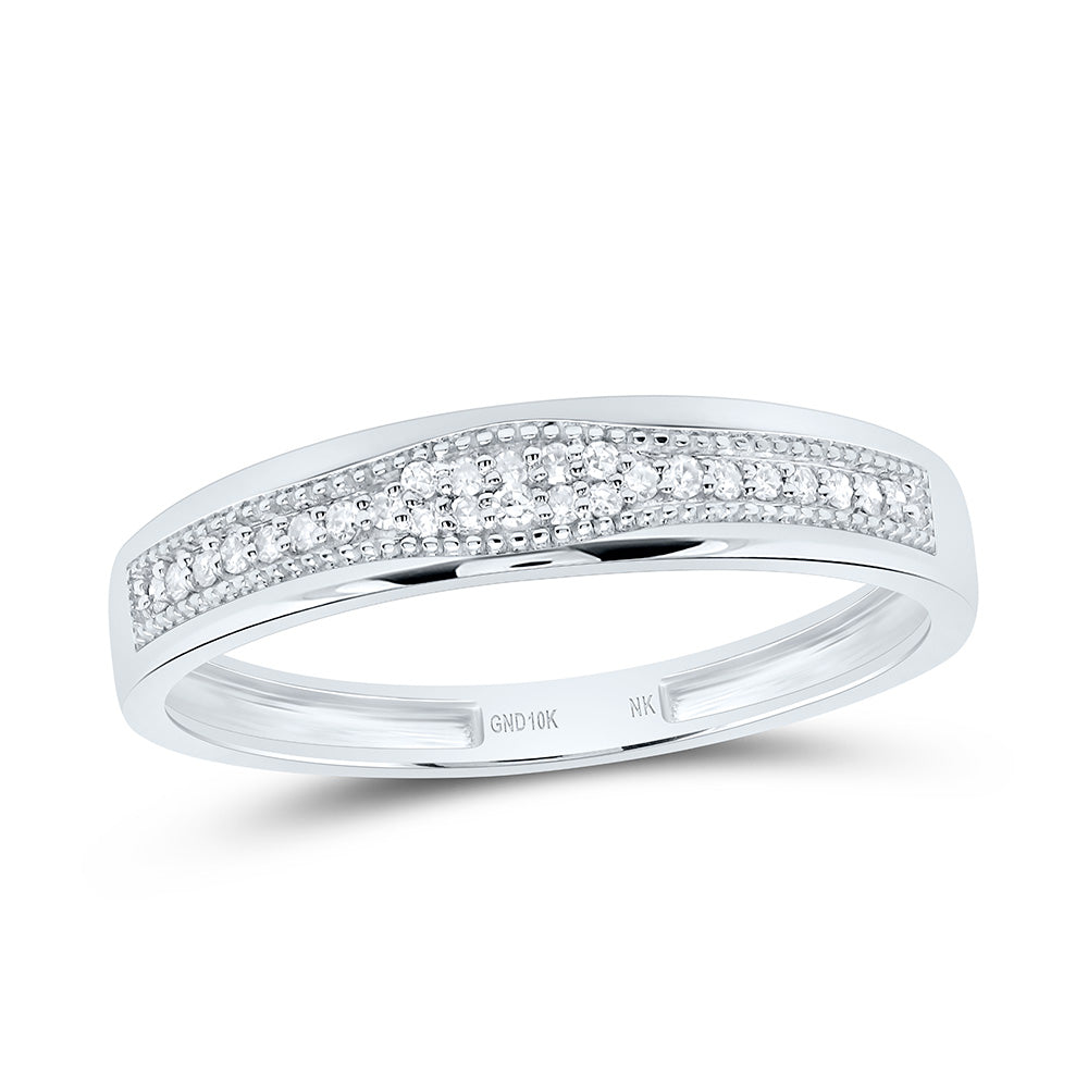 10K Yellow or White Gold 1/3 Ctw Natural Diamond Emerald Trio Set, Womens Size: 5-9, Mens Size: 8-12