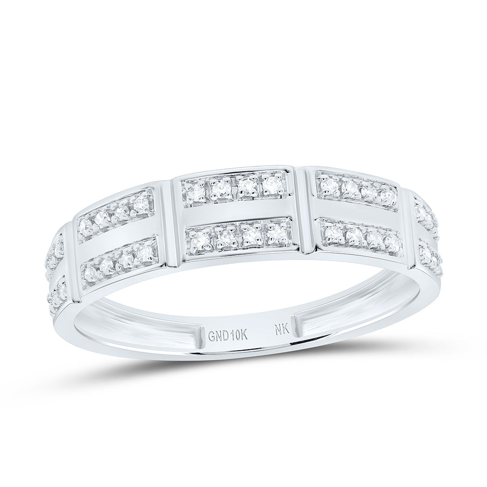 10K Yellow or White Gold 1/2 Ctw Natural Diamond Heart Trio Set, Womens Size: 5-9, Mens Size: 8-12