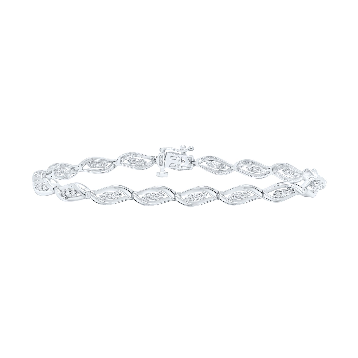 10K Yellow or White Gold 1/2 Ctw Natural Diamond Ladies Bracelet (7 Inch)