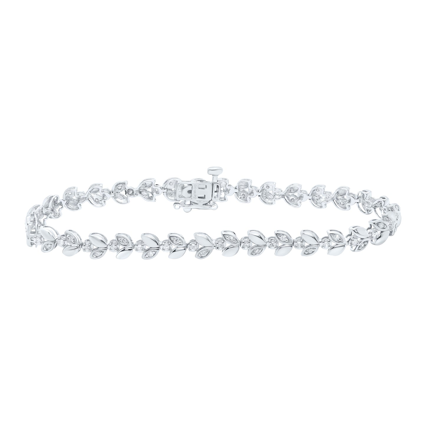 10K Yellow or White Gold 1/2 Cttw Natural Diamond Ladies Bracelet (7 Inch)