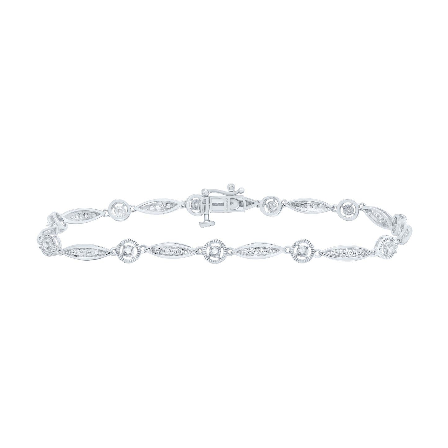 10K Yellow or White Gold 1/3 Ctw Natural Diamond Ladies Bracelet (7 Inch)