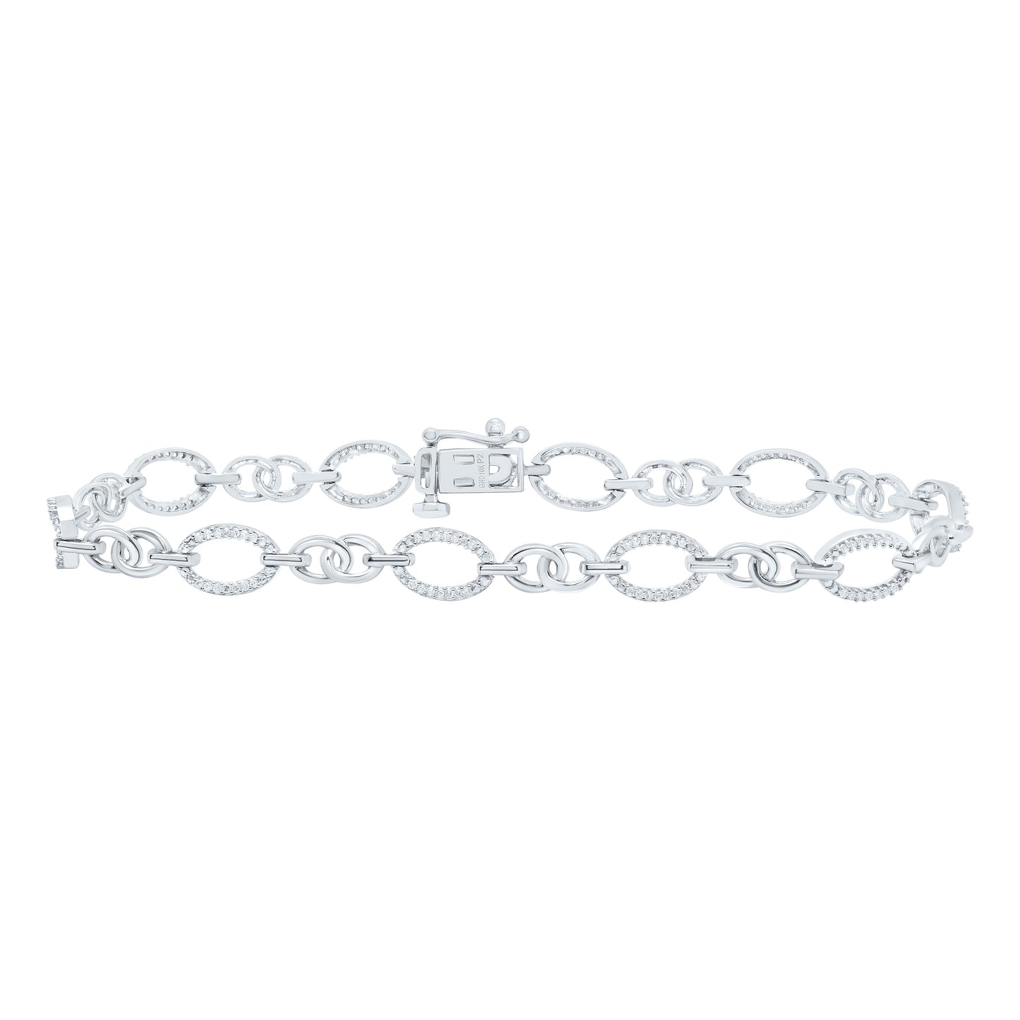 10K Yellow or White Gold 1/3 Ctw Natural Diamond Ladies Bracelet (7 Inch)