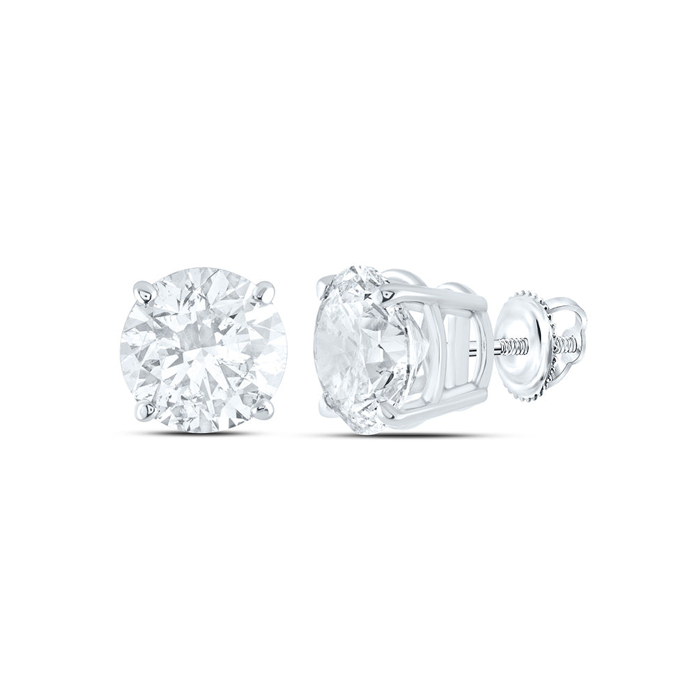 14K White Gold 3Cttw Natural Diamond Supreme Stud Earring