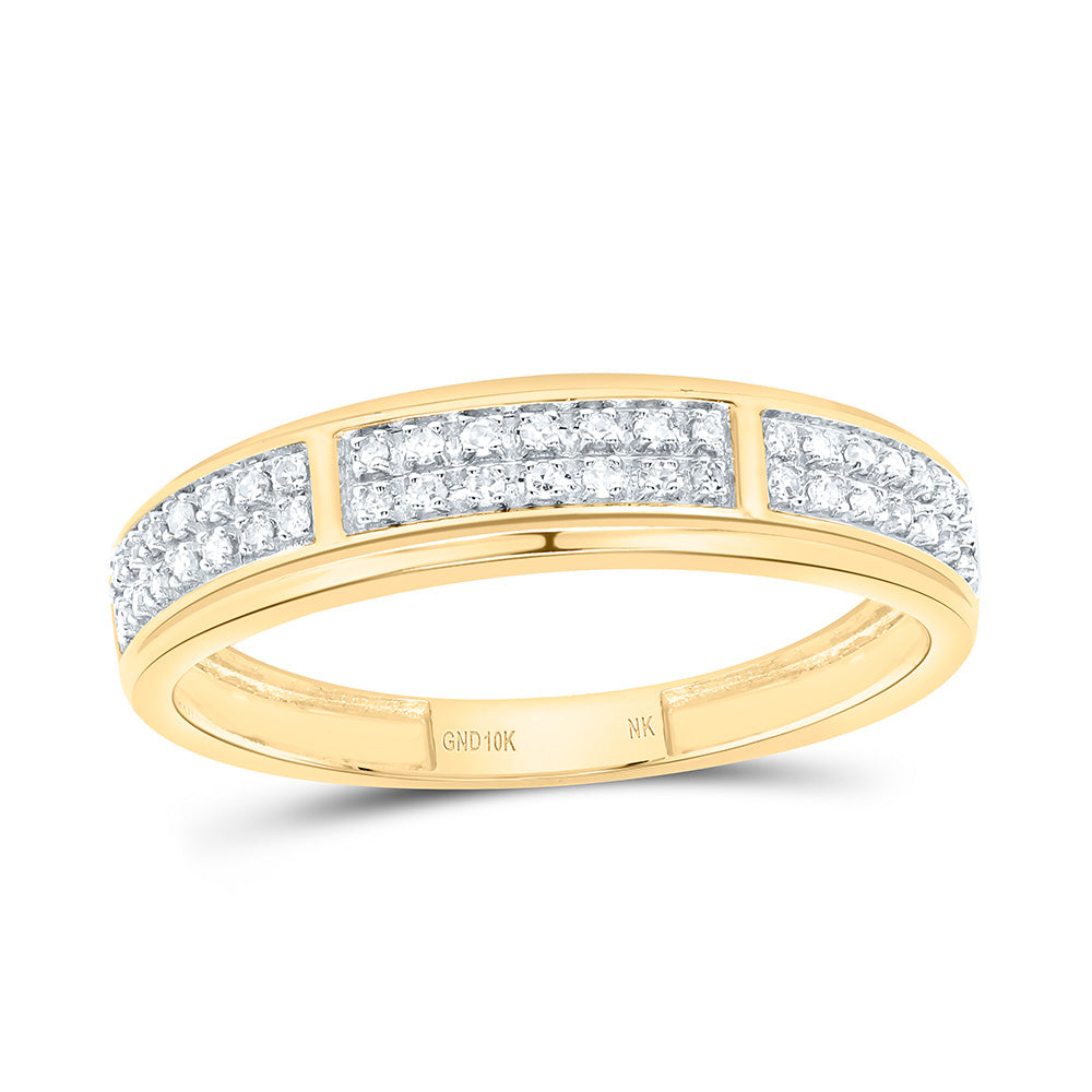 10K Yellow Gold 5/8Cttw Natural Diamond Nk Fashion Round Trio Set