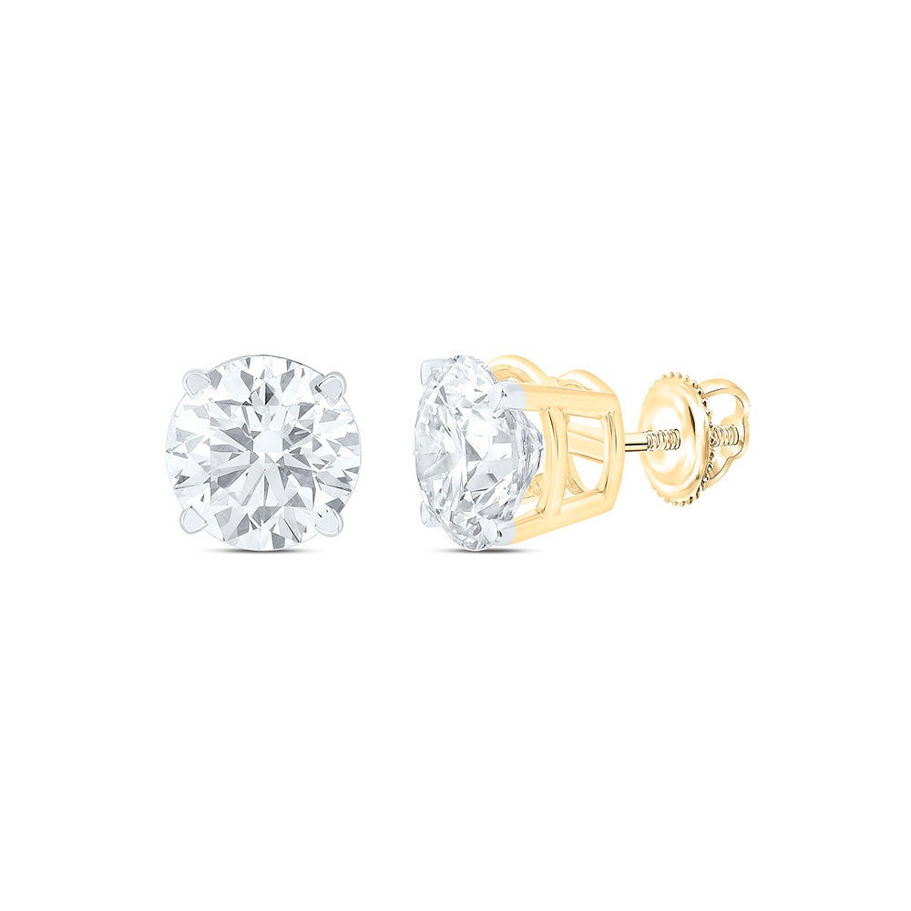 14K Yellow Gold 3 Cttw Natural Diamond Supreme Stud Earring