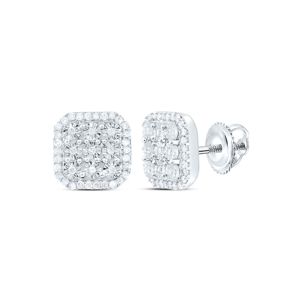 Sterling Silver 1/3Cttw Natural Diamond Gift Ascher Fanuk Earring