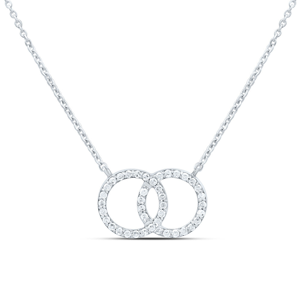 10K Yellow Or White Gold 1/5Cttw Natural Diamond Gift Round Necklace (18 Inch)