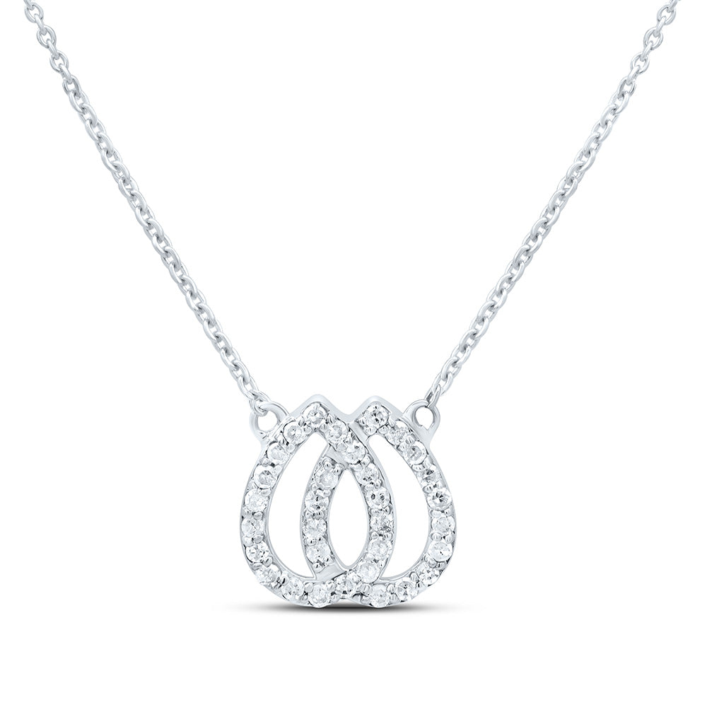 10K Yellow Or White Gold 1/6Cttw Natural Diamond Gift Pear Necklace (18 Inch)