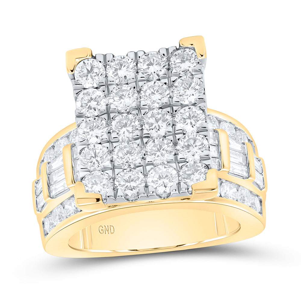 14K Yellow Gold 5Cttw Natural Diamond Cindy Ring