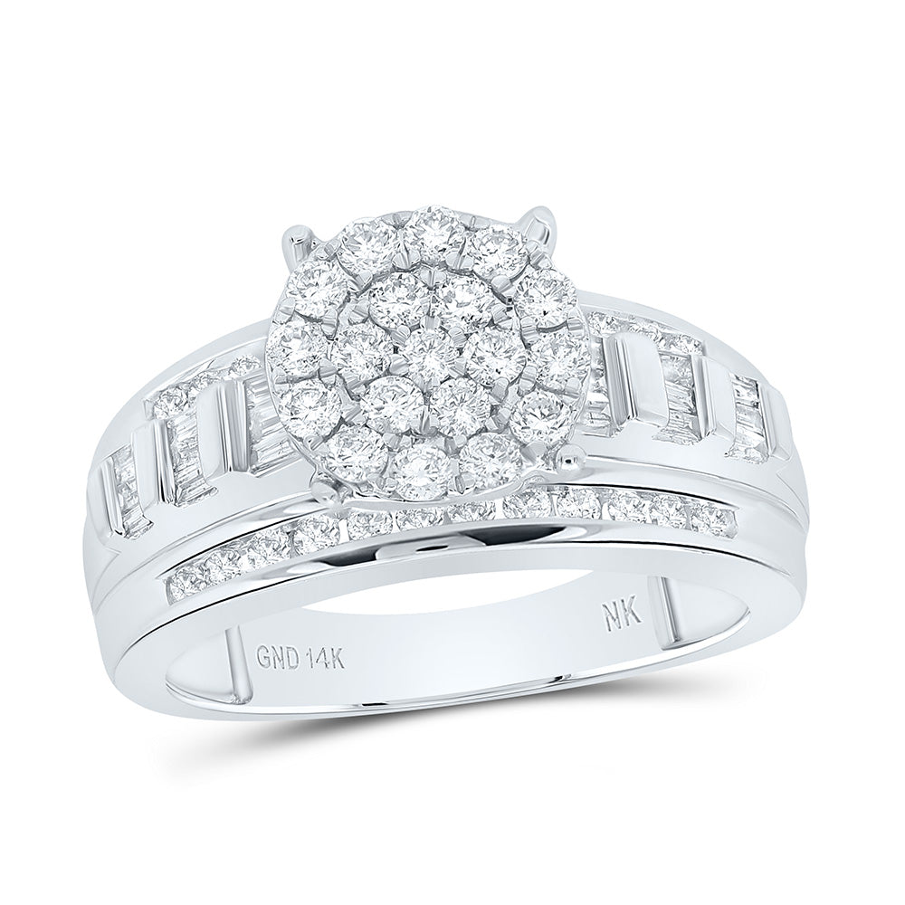 14K Yellow Or White Gold 1Cttw Natural Diamond Fashion Ring