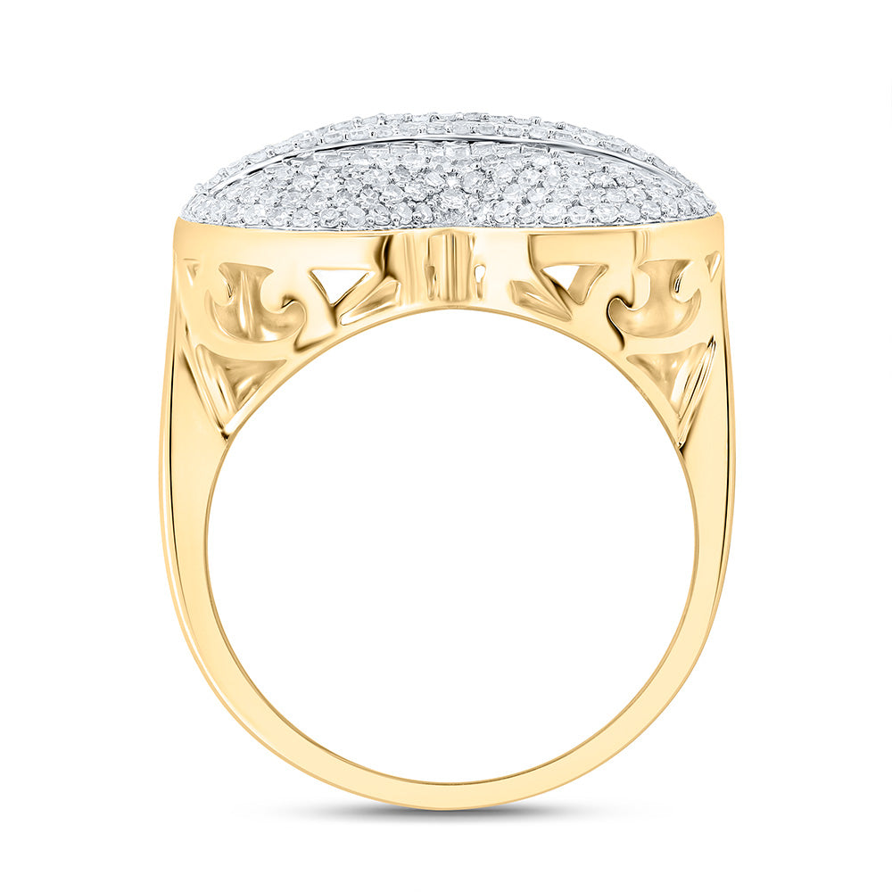 10K Or 14K Yellow Or White Gold 1Cttw Natural Diamond Fashion Heart Ring