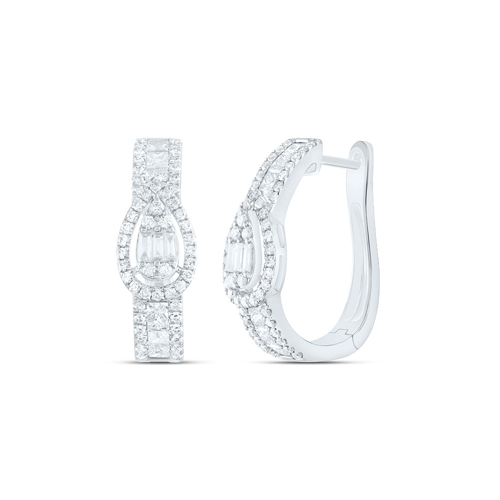 14K Yellow Or White Gold 1Cttw Natural Diamond Fashion Pear Earring